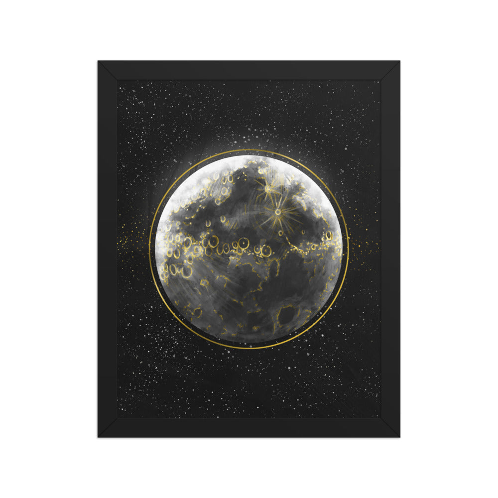Moon, framed