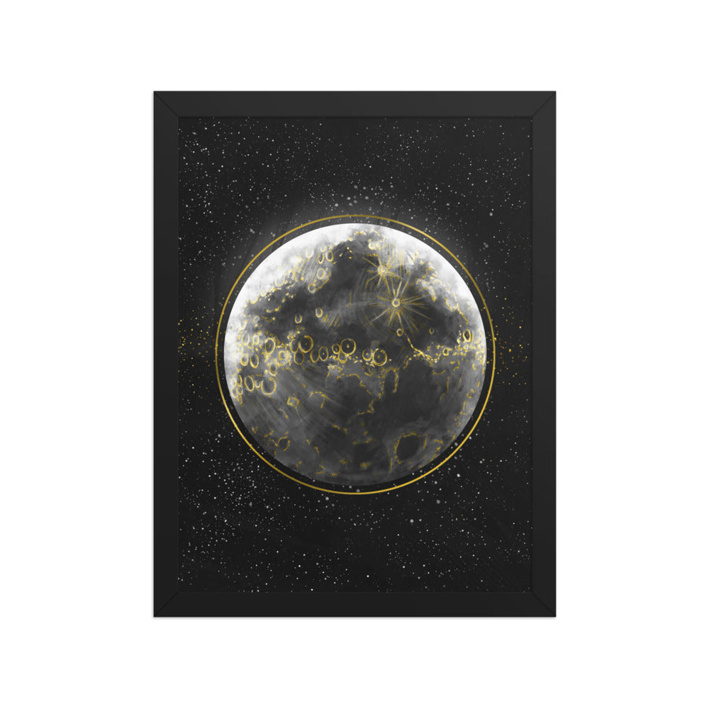 Moon, framed