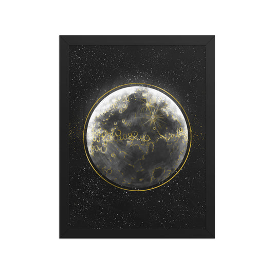 Moon, framed