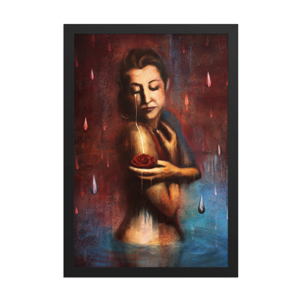 Beauty's Pain, framed