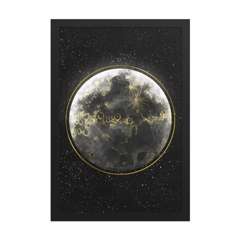 Moon, framed