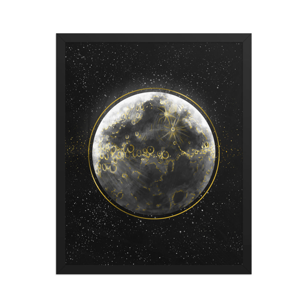 Moon, framed