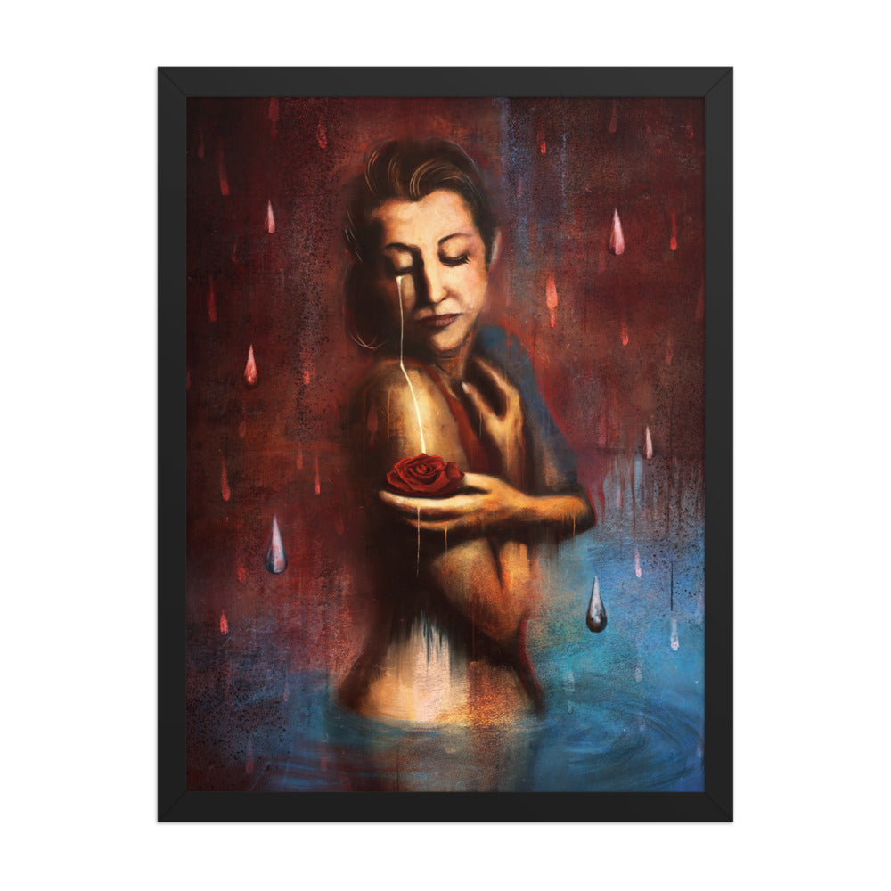 Beauty's Pain, framed