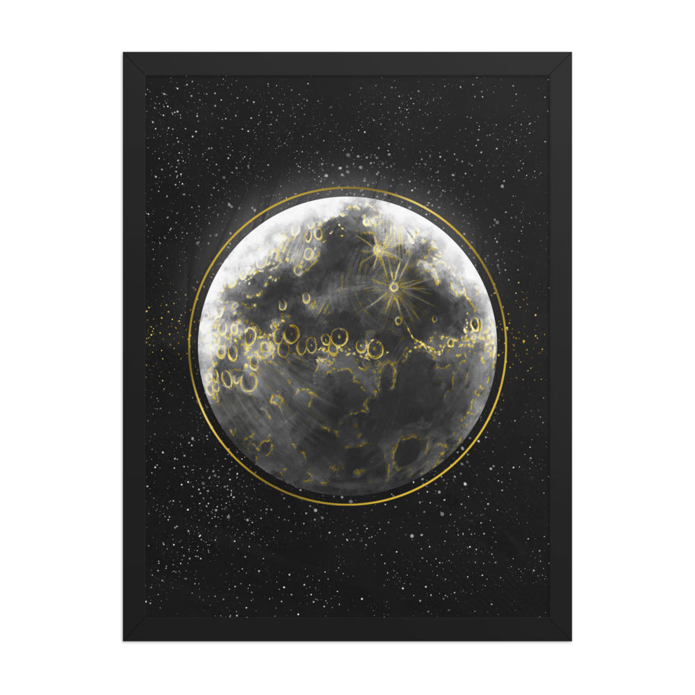 Moon, framed
