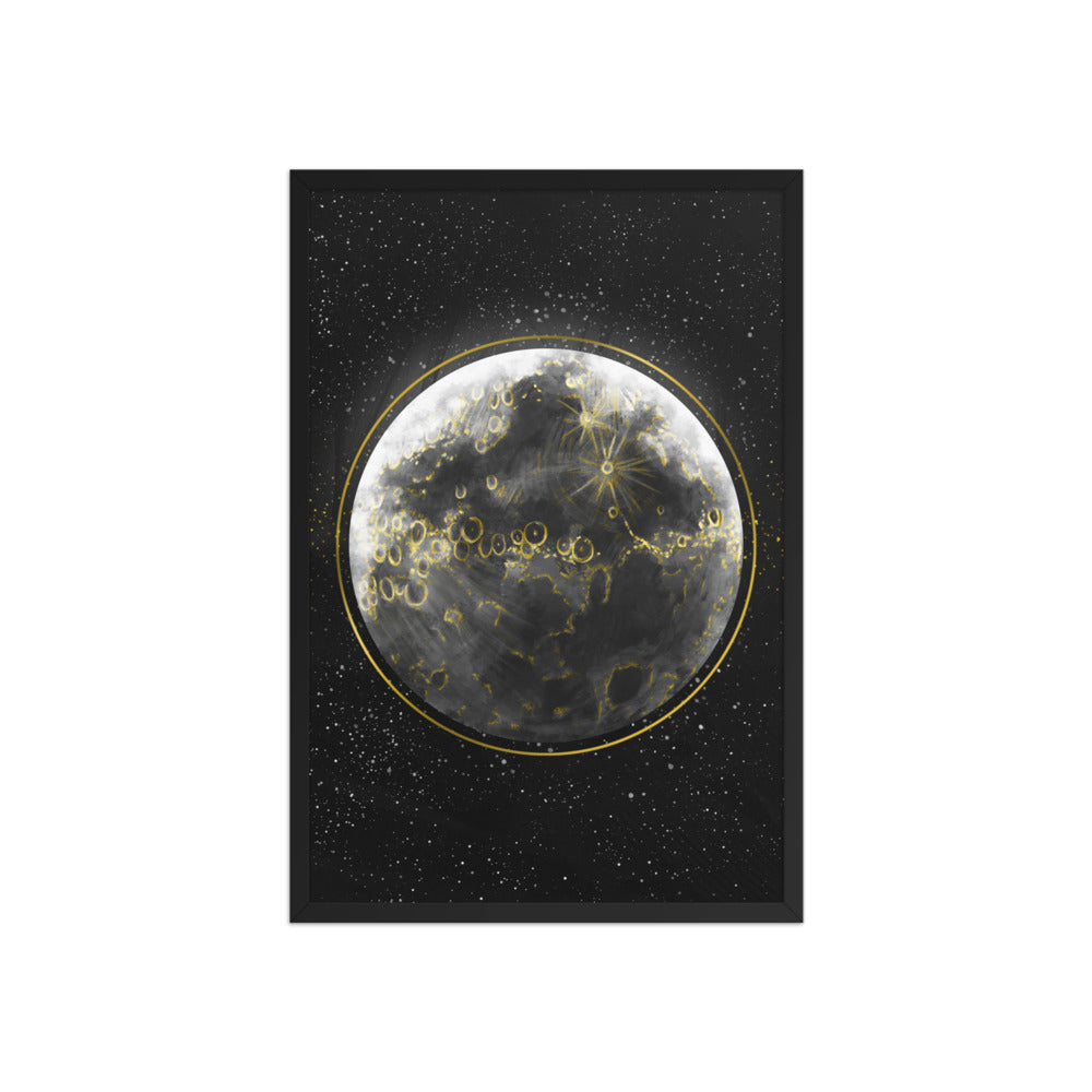 Moon, framed