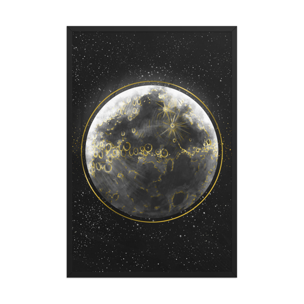 Moon, framed