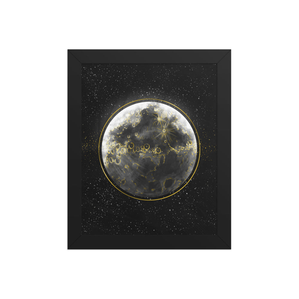 Moon, framed