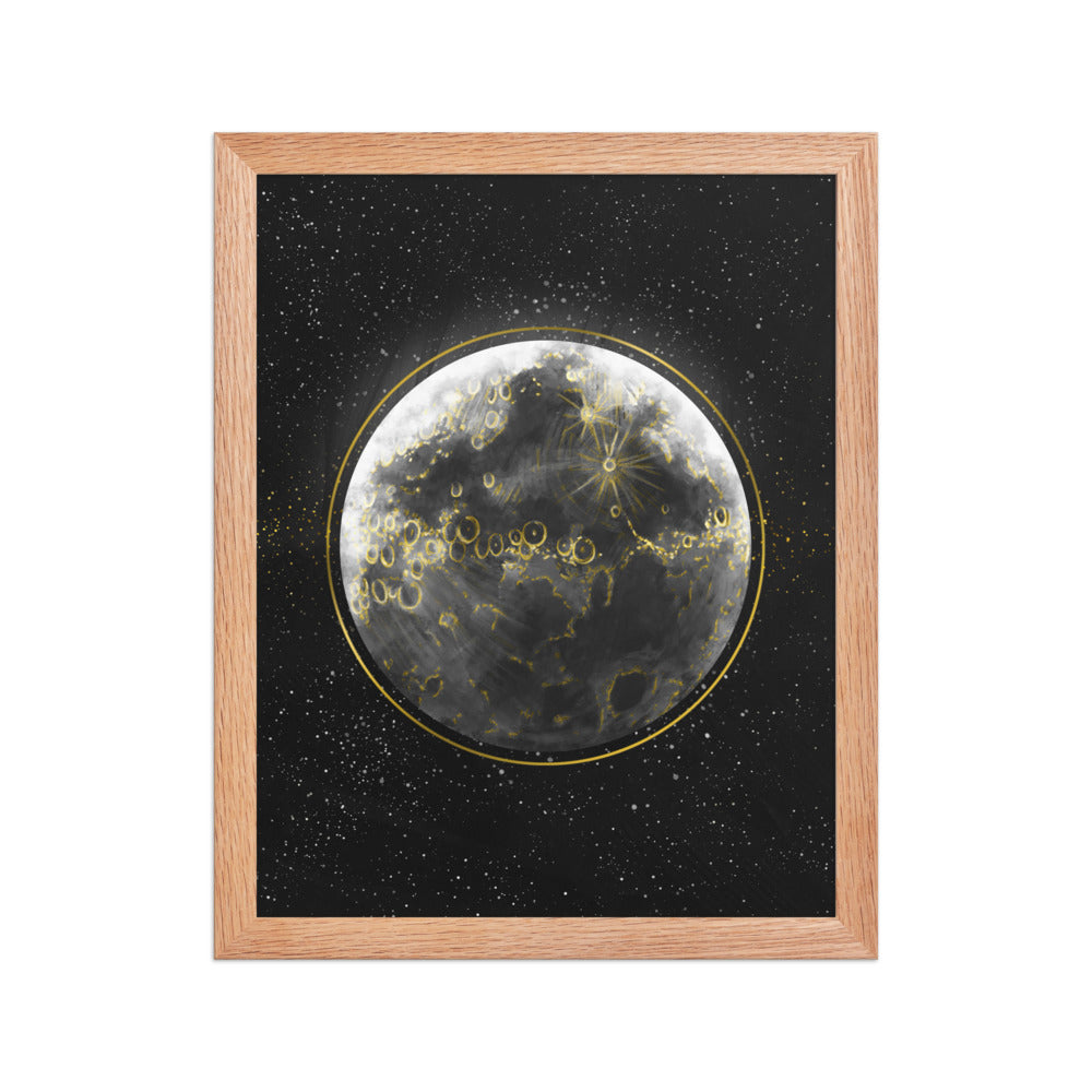 Moon, framed