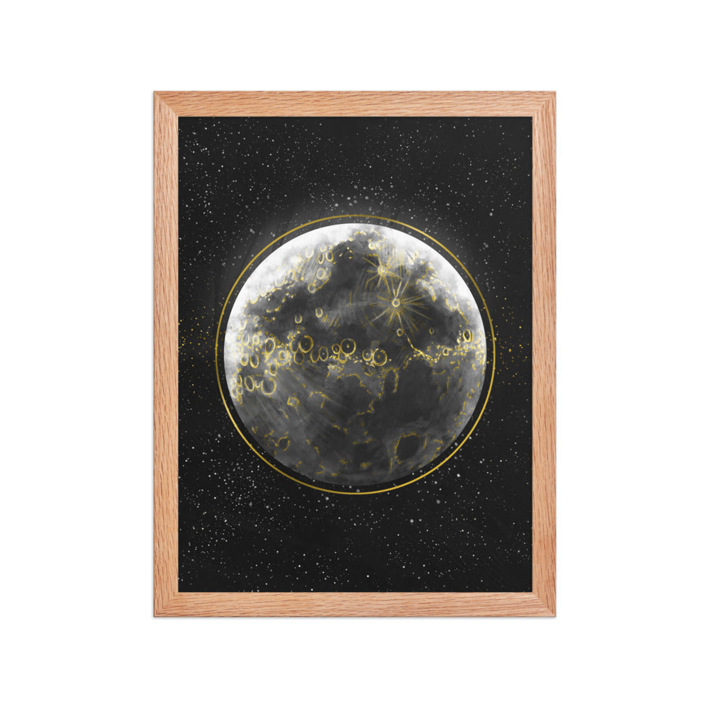Moon, framed