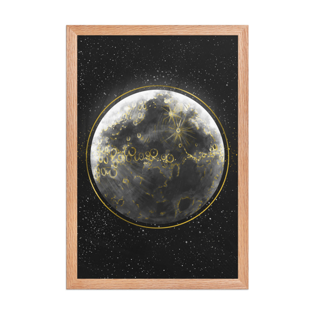 Moon, framed