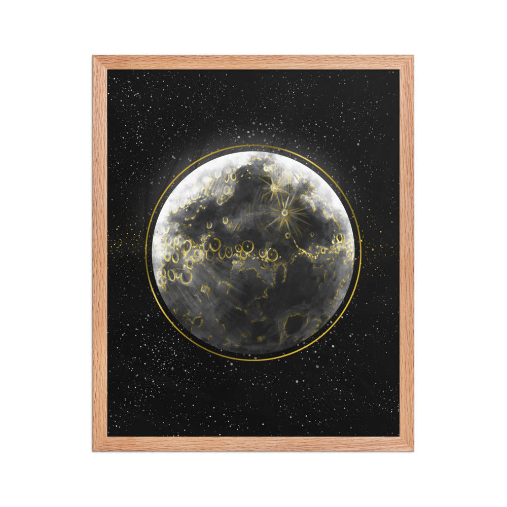 Moon, framed