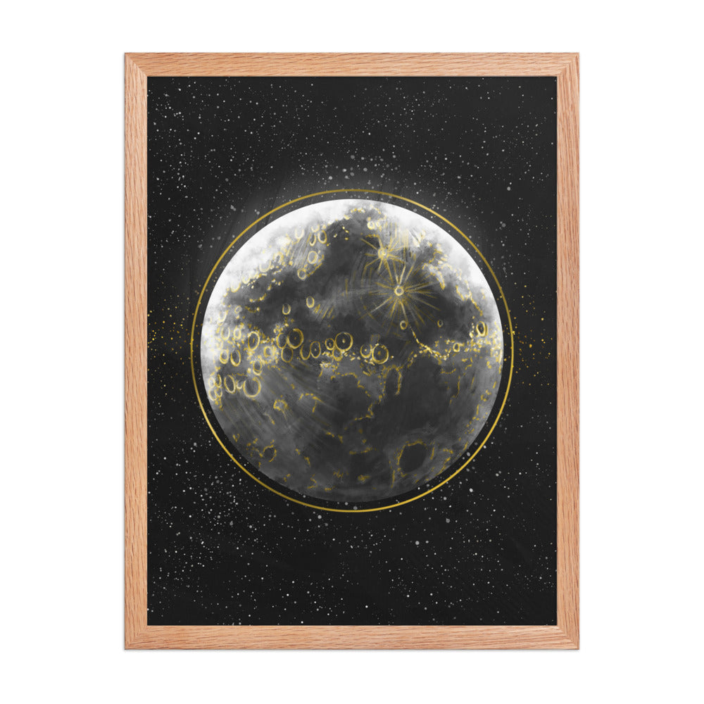 Moon, framed