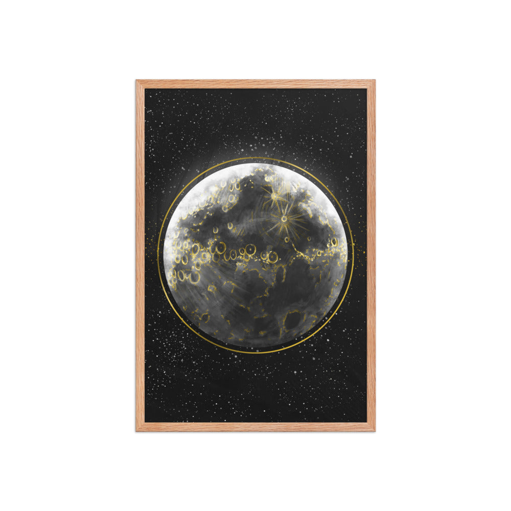 Moon, framed