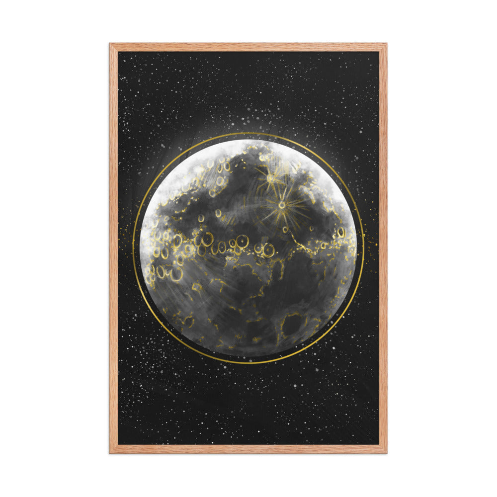 Moon, framed
