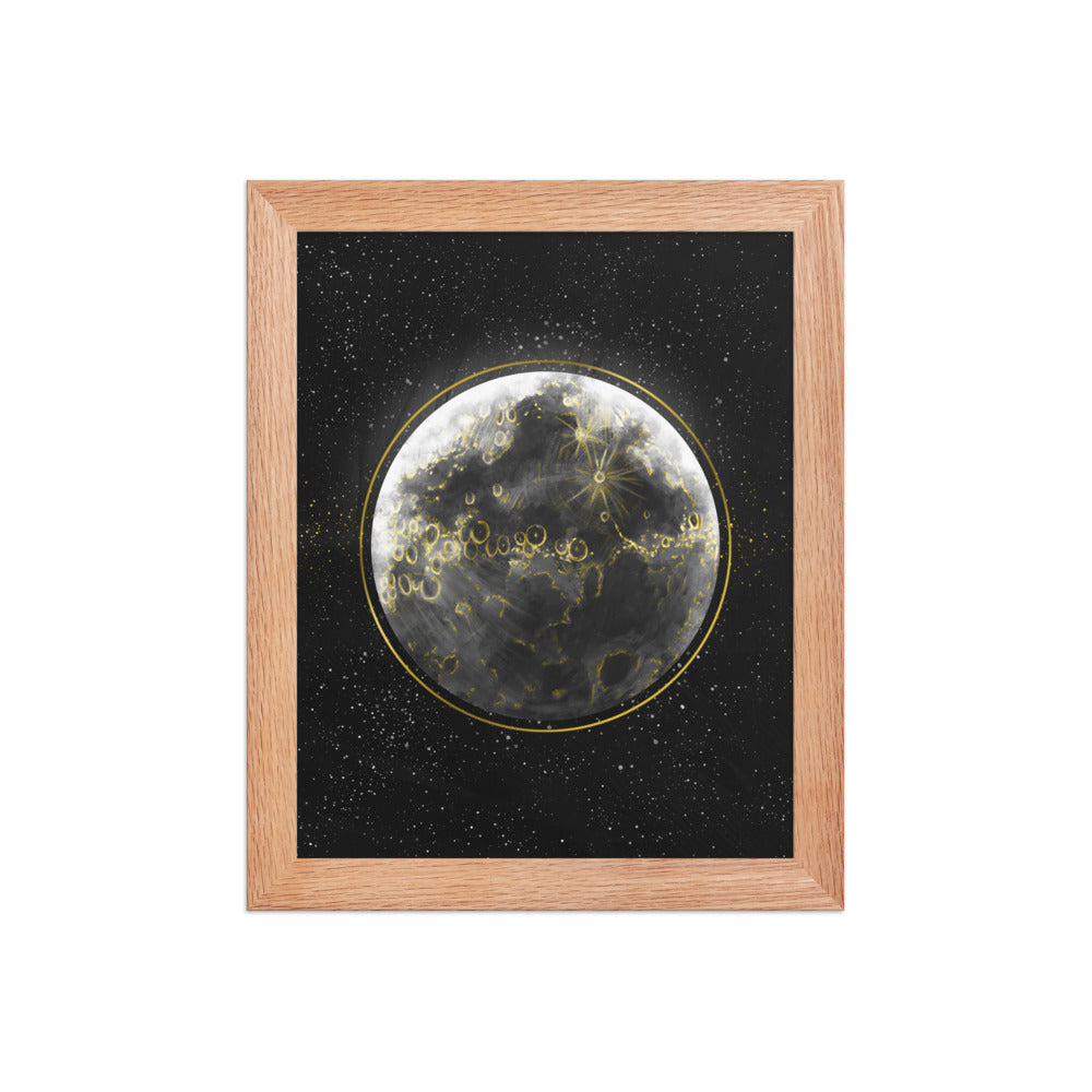 Moon, framed