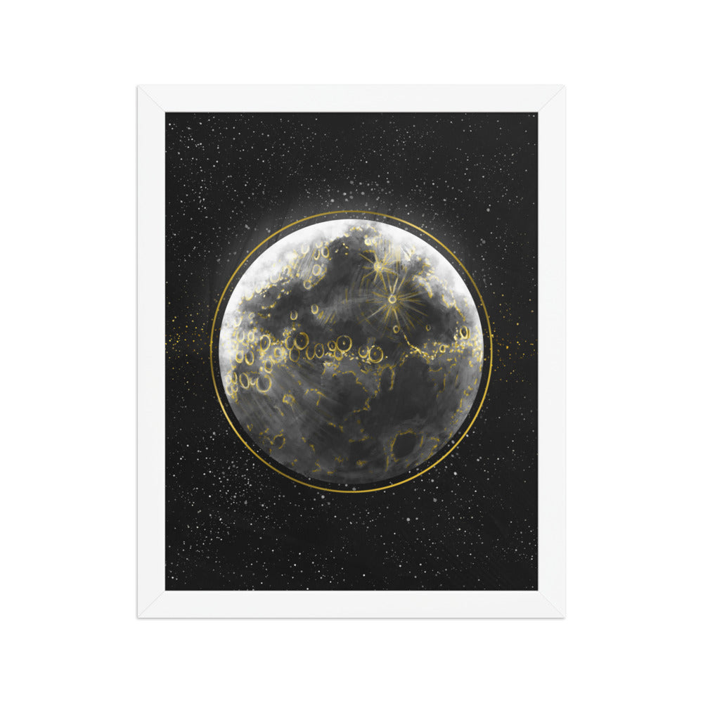 Moon, framed