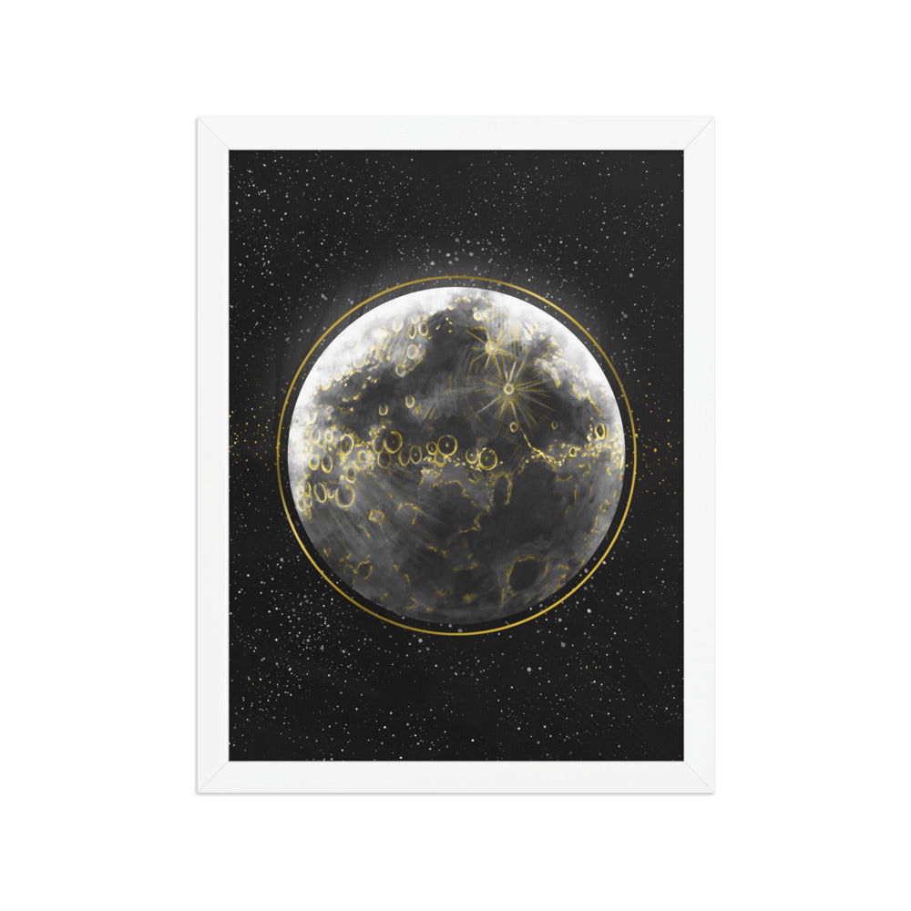 Moon, framed
