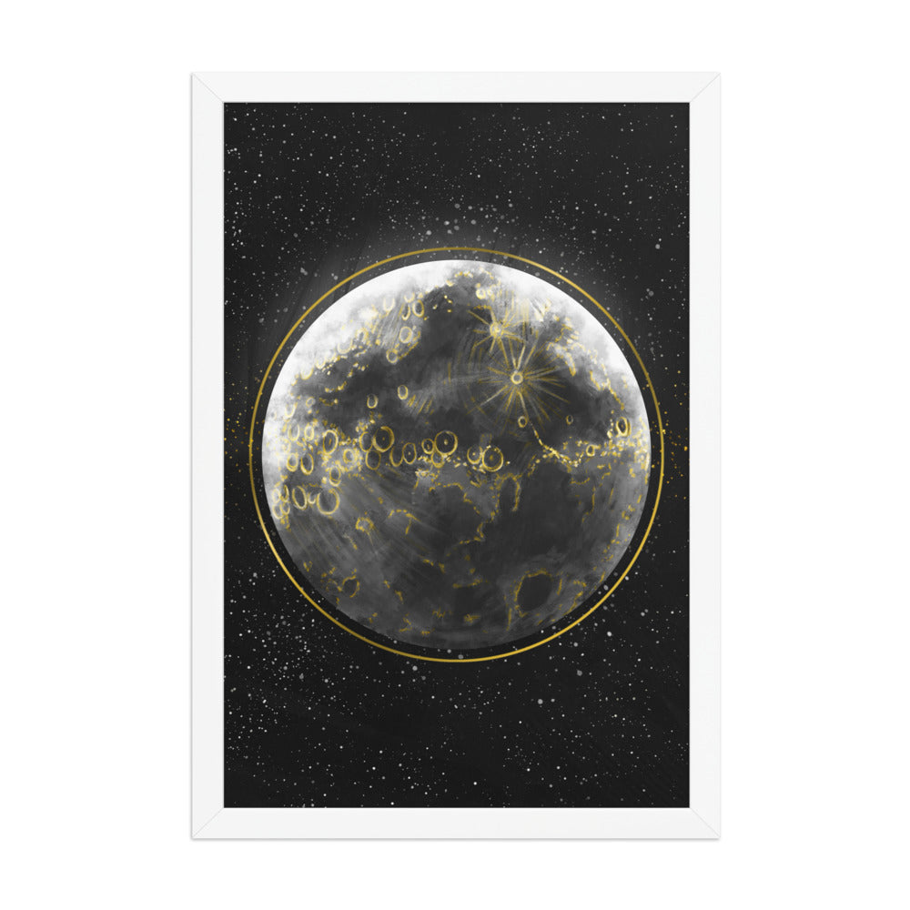 Moon, framed