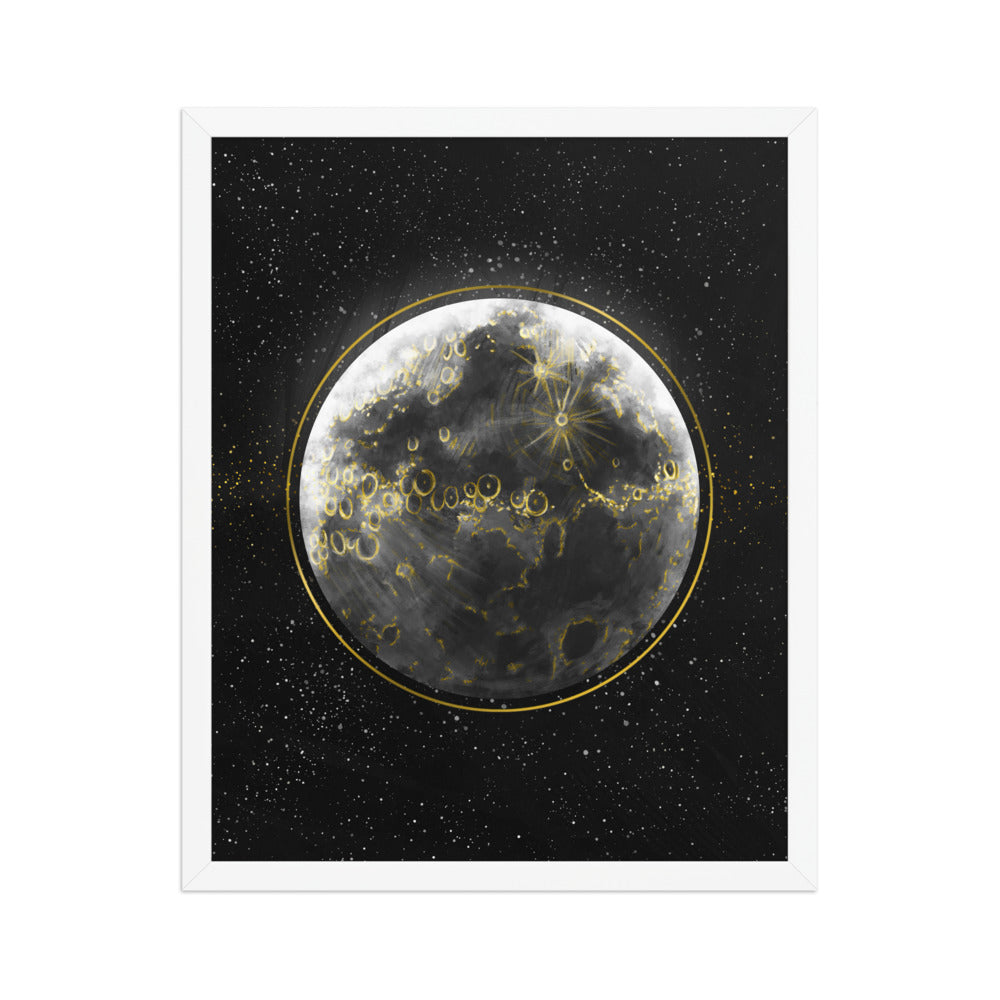 Moon, framed