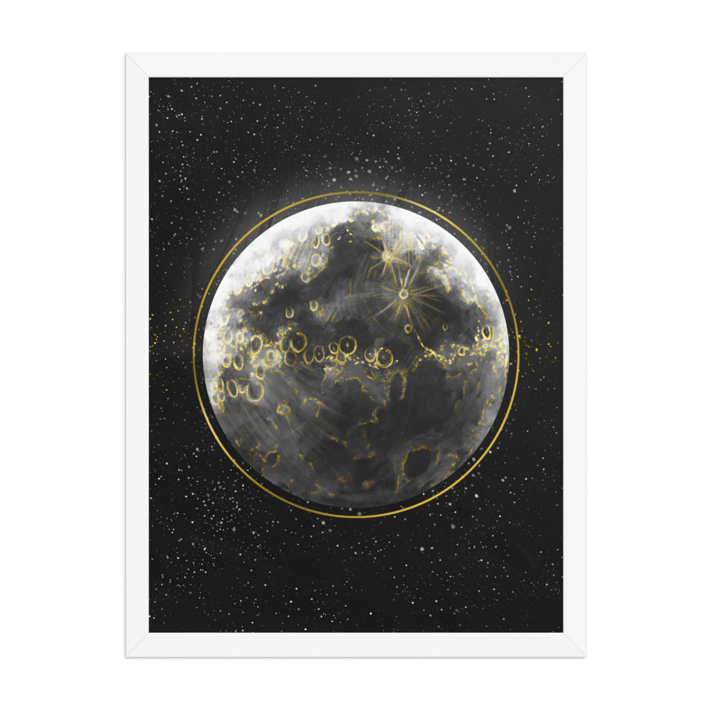 Moon, framed