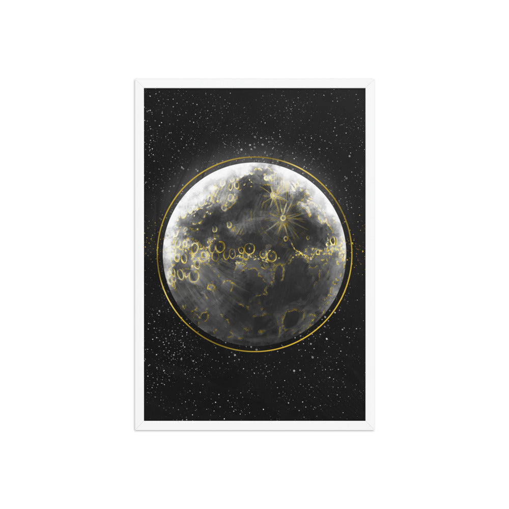 Moon, framed