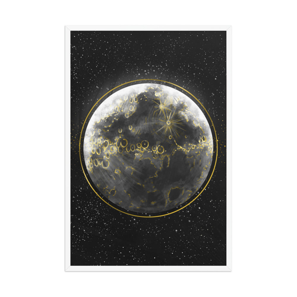Moon, framed