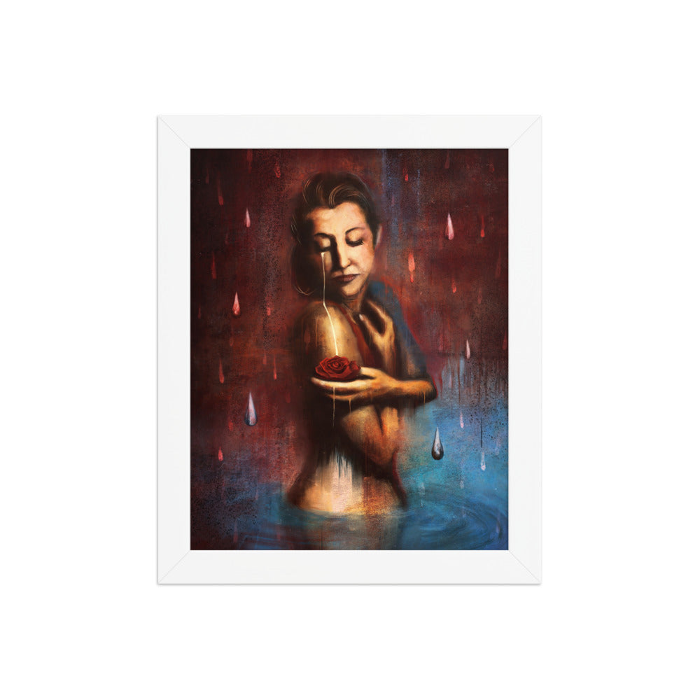 Beauty's Pain, framed