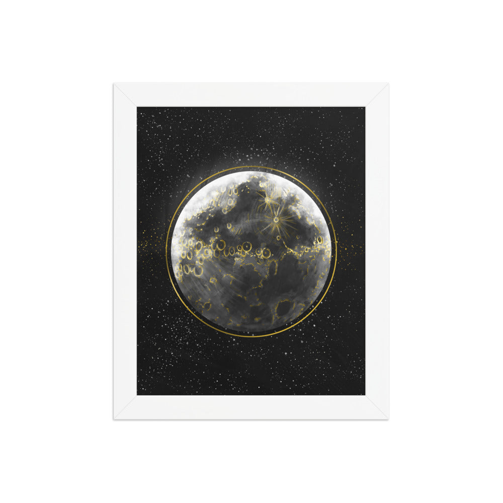 Moon, framed